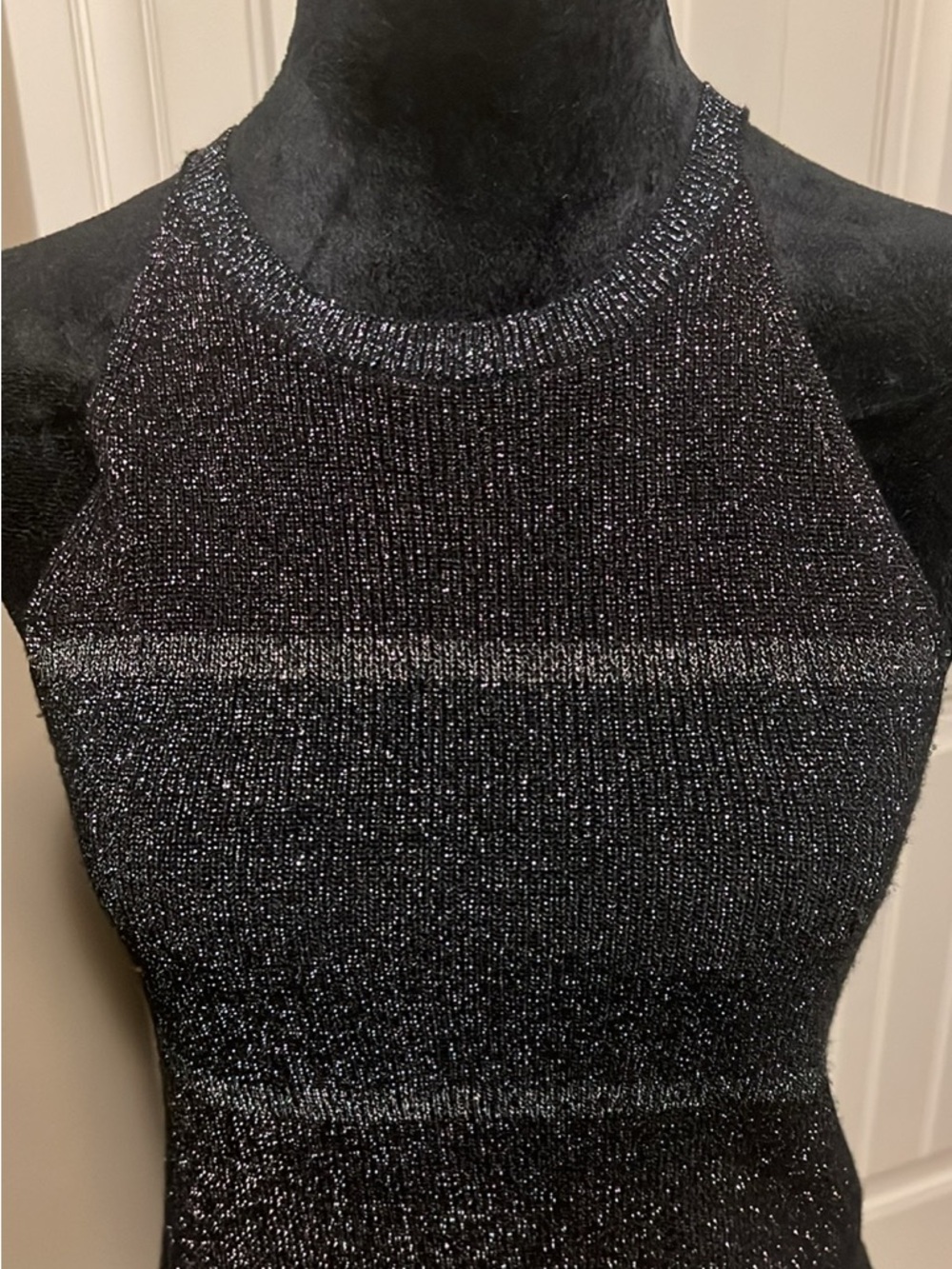 le chateau Vintage Metallic Knit Top
